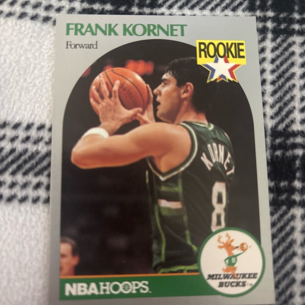 1990-91 NBA Hoops #176 Frank Kornet Milwaukee Bucks ROOKIE Card